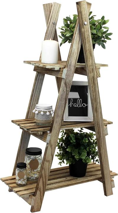 Produktbild Mojawo Holz Blumenetagere 3 Ablagen Pflanzenregal Blumentreppe
