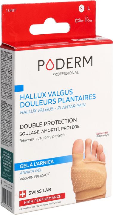 Produktbild Poderm Doppelschutz für Hallux Valgus Ballenzeh & Fusssohlenschmerzen (Druckentlastung, 202.50 ml)