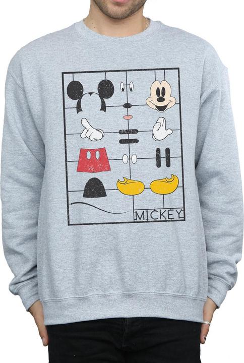 Actual product image Disney Mens Mickey Mouse Construction Kit Sweatshirt (S)