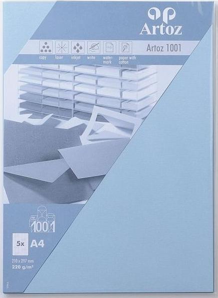 Artoz 1001 cards A4 pastel blue (A4, 220 g/m², 5 x)