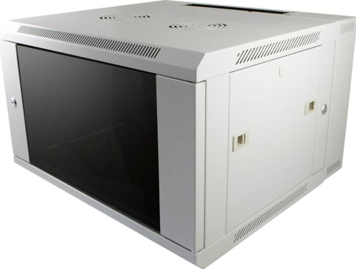 Image du produit Allnet 19 Coffret mural 18U L600 / P600mm 2 parties *gris clair* Série SMB (18 HE, Rack 19 pouces)