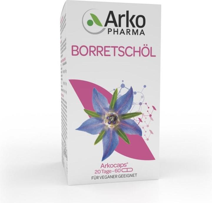 Actual product image Arkopharma Arkocaps Borretschöl Kapseln (60 Piece, Capsules, 62 g)