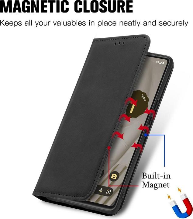 Actual product image König Design Case Mobile Protection for Google Pixel 7A Case Cover Flip Pocket Wallet Cases New (Google Pixel 7a)