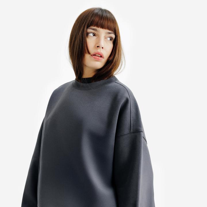 Decathlon Sweatshirt Damen Rundhals - grau