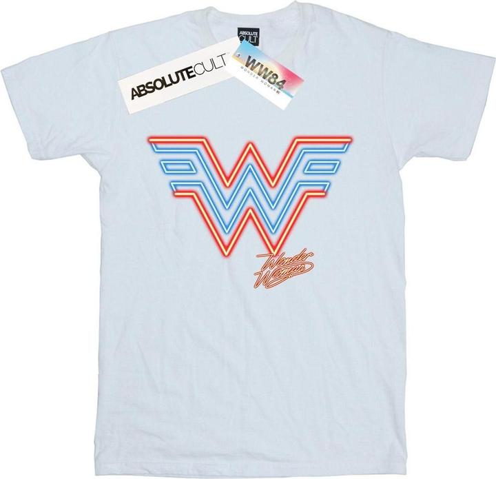 Actual product image Womens/Ladies Wonder Woman 84 Neon Emblem Cotton Boyfriend T-Shirt (XXL)