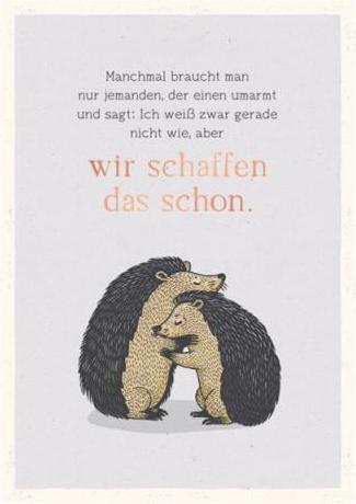 Produktbild Postkarte Vintage Art Manchmal braucht man nur jemanden