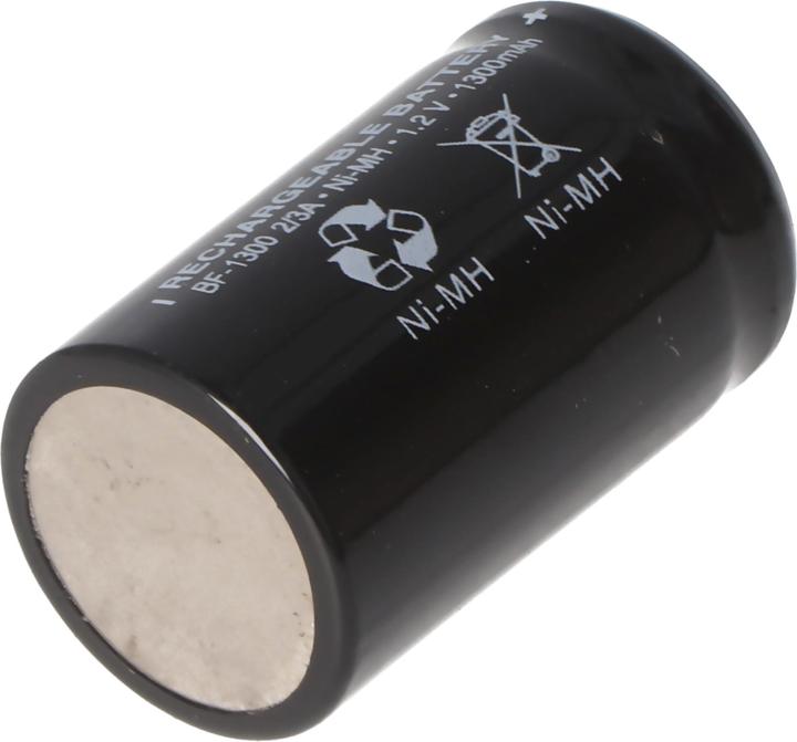 Produktbild AccuCell Akku 2/3A, der hochstromfähige NiMH Akku (1 Stk., 1300 mAh, Ladegerät inkl. Akku)