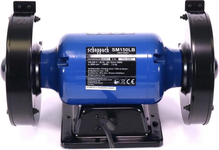 Produktbild Scheppach SM150LB Doppelschleifer mit Bürste - 230-240V 50Hz 400W - 150mm (Doppelschleifer, 400 W)