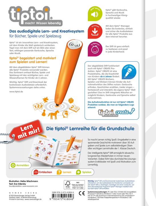 Produktbild tiptoi Deutsch 1. Klasse (Deutsch, Eva Odersky, 2015)