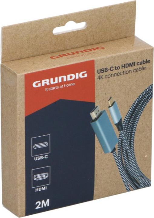 Image du produit Grundig USB type C - HDMI (2 m, HDMI, USB Type C)