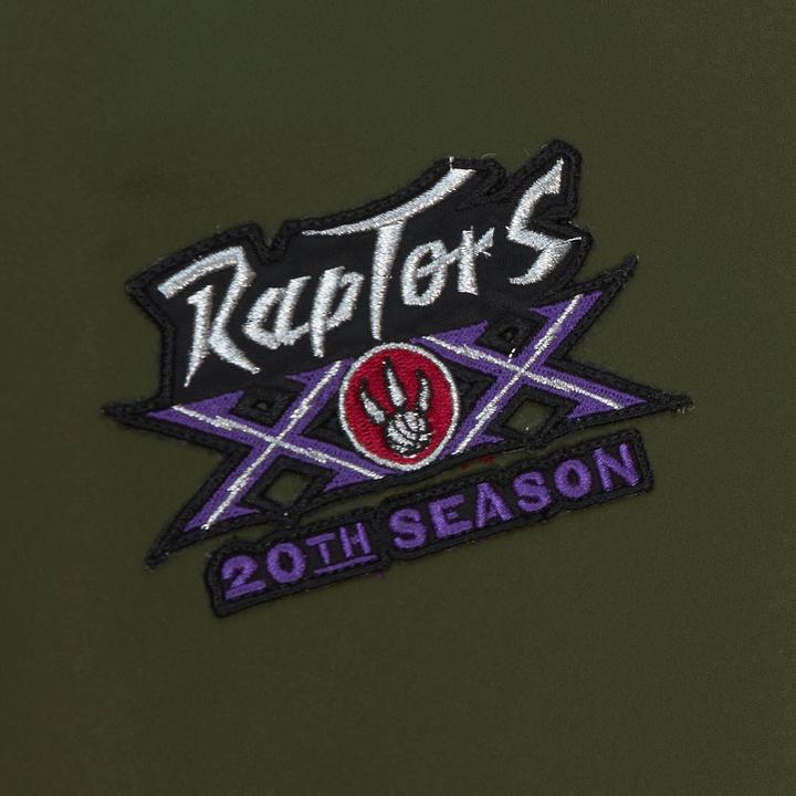 Actual product image Mitchell & Ness M&N Satin Bomber Jacket - FLIGHT Toronto Raptors - M (M)
