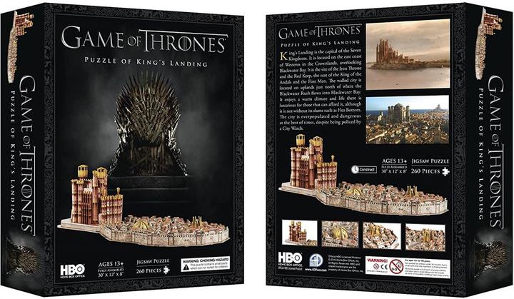 Actual product image 4D City 3D Game of Thrones : Kings Landing (260 pieces)