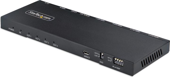 Actual product image StarTech .com 4 Port HDMI Splitter, 4K 60Hz HDMI 2.0 Video, 2.50cm (1") 4 Out HDMI Splitter, 4K HDMI Splitter