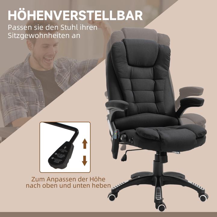 Produktbild Vinsetto Bürostuhl mit Massage- und Wärmefunktion
