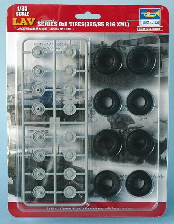 Actual product image Trumpeter LAV Series 8x8 tyres 325/85/R16 XML