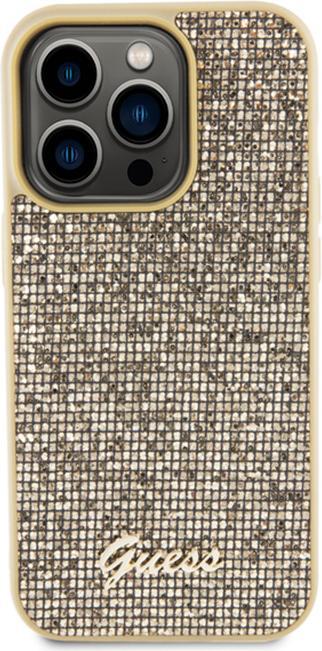 Actual product image Guess GUHCP15LPMSDGSD iPhone 15 Pro 6.1" złoty/gold hardcase Disco Metal Script (Apple iPhone 15 Pro)