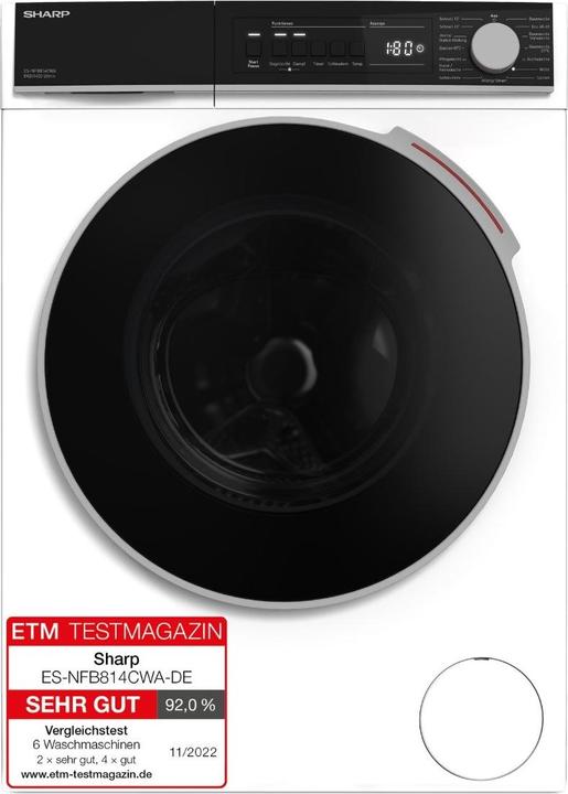 Sharp ES-NFB814CWA-DE (8 kg, Gauche)