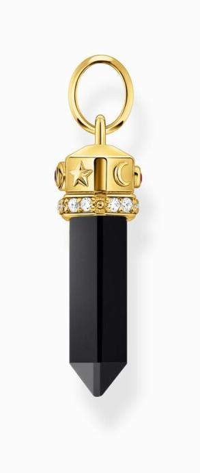 Produktbild Thomas Sabo Kettenanhänger mit facettiertem Onyx vergoldet (925er Silber/Silber)