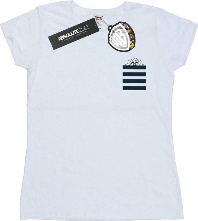 Looney Tunes Taz Stripes Faux Pocket TShirt (M)