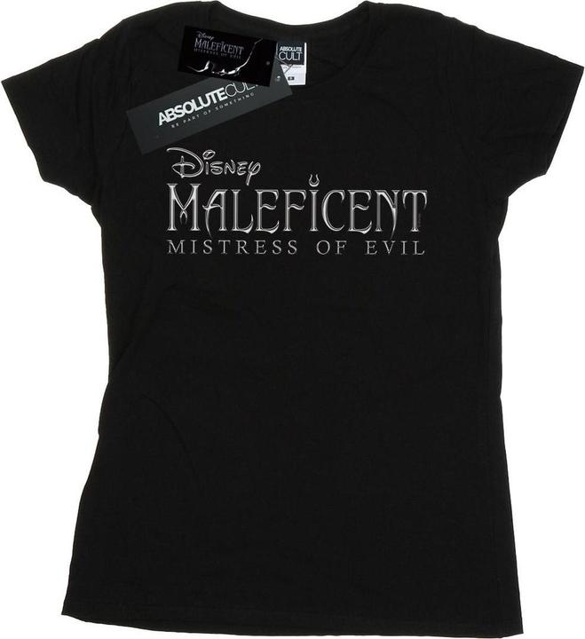Actual product image Disney Womens/Ladies Maleficent Mistress Of Evil Logo Cotton T-Shirt (XXL)