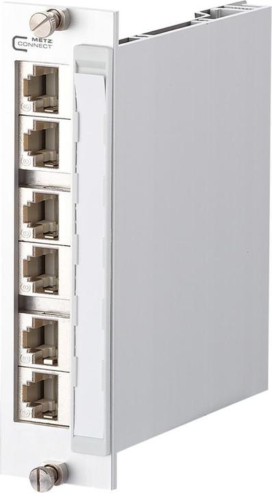Produktbild Metz Connect BTR E-DAT modul 6x8(8) Patchfeld Cat.6 3HE alu eloxiert 3HE/7TE Modul mit 6 Einzel- modulen f. 48...