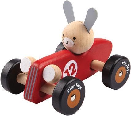 Produktbild Plantoys Hase im Rennwagen