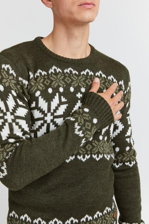 Image du produit Solid Norwig Pull En Grosse Maille Pull-Over Tricot Pour Homme Avec Encolure Rond (XXL)