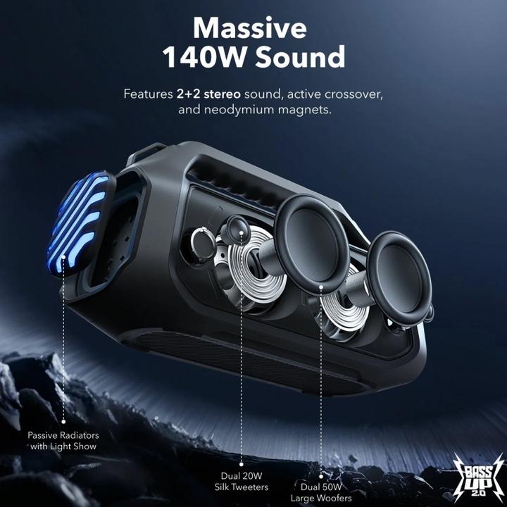 Immagine prodotto soundcore Boom 2 Plus (20 h, Batteria ricaricabile, Porta USB)