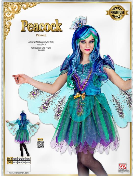 Immagine prodotto Widmann Costume pavone blu 116cm con (116)