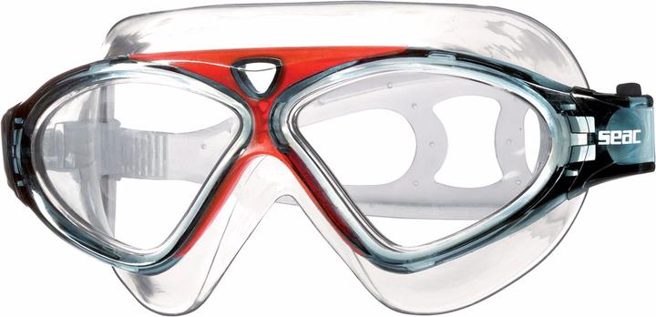Produktbild Seac Schwimmbrille Vision HD rot beschlagfrei, UV-Schutz 100%, hypoallergenes Silikon (One Size)