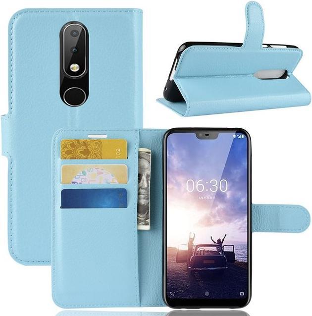 Actual product image MU Classic Litchi Leather Bookcover Series (Nokia 6.1 Plus)