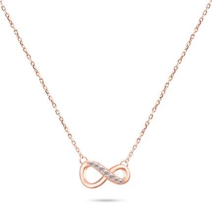 Image du produit Brilio Silver - Fashionable Bronze Infinity Necklace with Zircons NCL76R