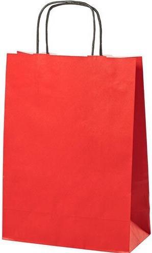 Mailmedia Paper carrier bag with drawstring, 8.7 litres, red Dimensions: (W)240 x (D)110 x (H)330 mm, made of (200 Piece)