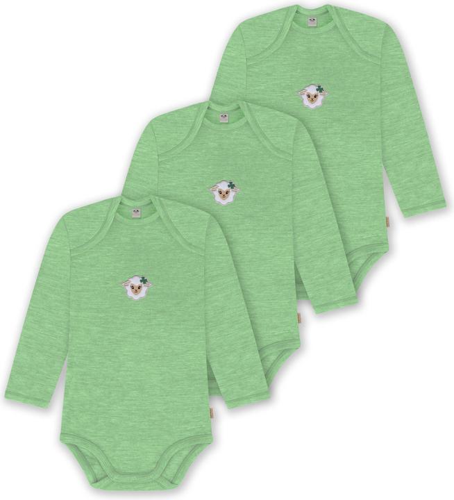 Normani 3er Pack Baby Merino Body Langarm „Auckland" - 9379