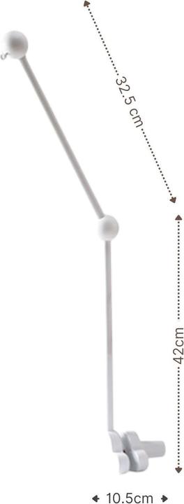 Produktbild Hermex Mobile Halterung Babybett Wolken Glockenhalter Spieluhr Arm