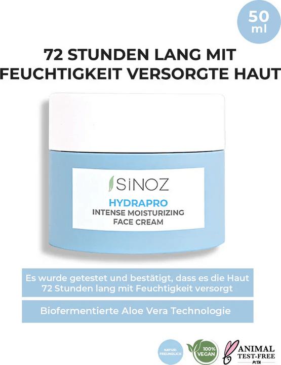 Image du produit Sinoz Hydrapro Intensive Moisturizing Facial Cream 50ml (50 ml, Tonique visage)