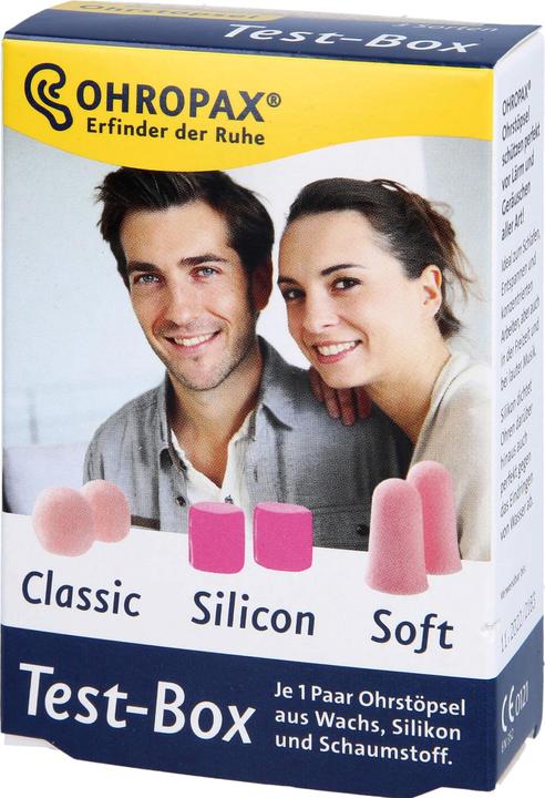 Ohropax Testbox earplugs 3 pairs assorted (3 x)