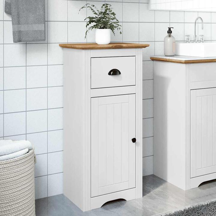 Actual product image VidaXL Bathroom cabinet BODO White and brown 44x30x90 cm