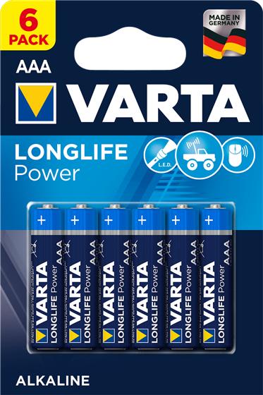 Actual product image Varta Longlife Power (6 pcs., AAA, 1260 mAh)