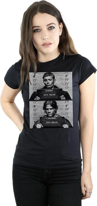 Immagine prodotto Supernatural Maglietta in cotone Winchester Mugshot (M)