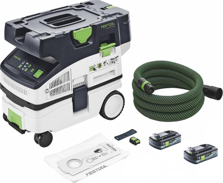 Image du produit Festool CTLC MINI I Aspirateur sans fil 36V (2x 18V) catégorie de poussière L + 2x Batteries 4,0 Ah (Système d'aspiration)
