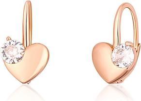 Image du produit JVD Délicats boucles d'oreilles en bronze Coeur avec zircon SVLE1513XH2RO00