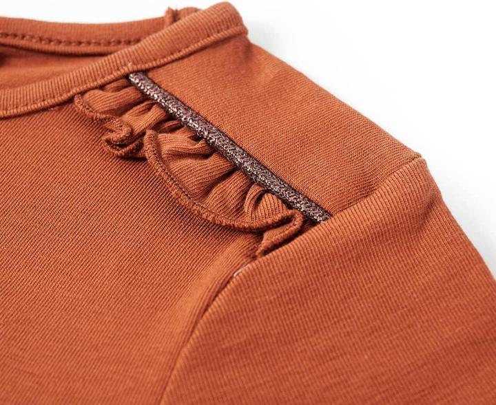 Produktbild VidaXL Kinder-Langarmshirt Cognac 104,Material: 95 % Baumwolle. 5 (104)