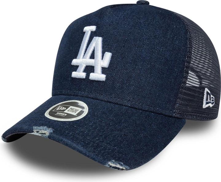 New Era Damen Trucker Cap - Denim Los Angeles Dodgers Navy