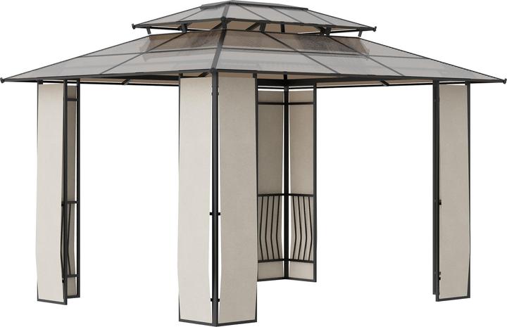 Outsunny Pavillon mit Polycarbonatplatten-Dach (300 cm, 320 cm)