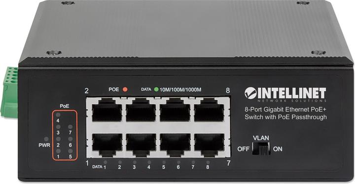 Immagine prodotto Intellinet Switch Gigabit PoE+ a 8 porte con PoE passthrough (8 Porti)
