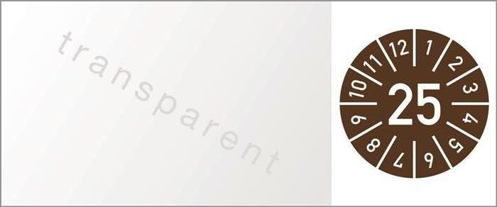 HP Autozubehör Einjahreskabelprüfplakette B25xL60mm J.2025 m.Monaten Folie
