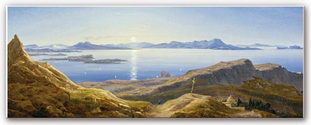 Immagine prodotto Trenddeko Ahlborn - Paesaggio costiero sul Golfo di Napoli (120 x 50 cm)