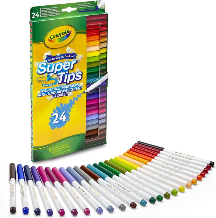 Image du produit Crayola 24 Feutres pointe supertips (Multi, 24 x)