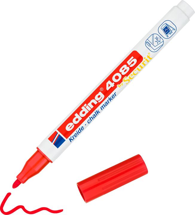 Actual product image Edding 4085 - Chalk Marker (Red, 1 mm, 1 x)